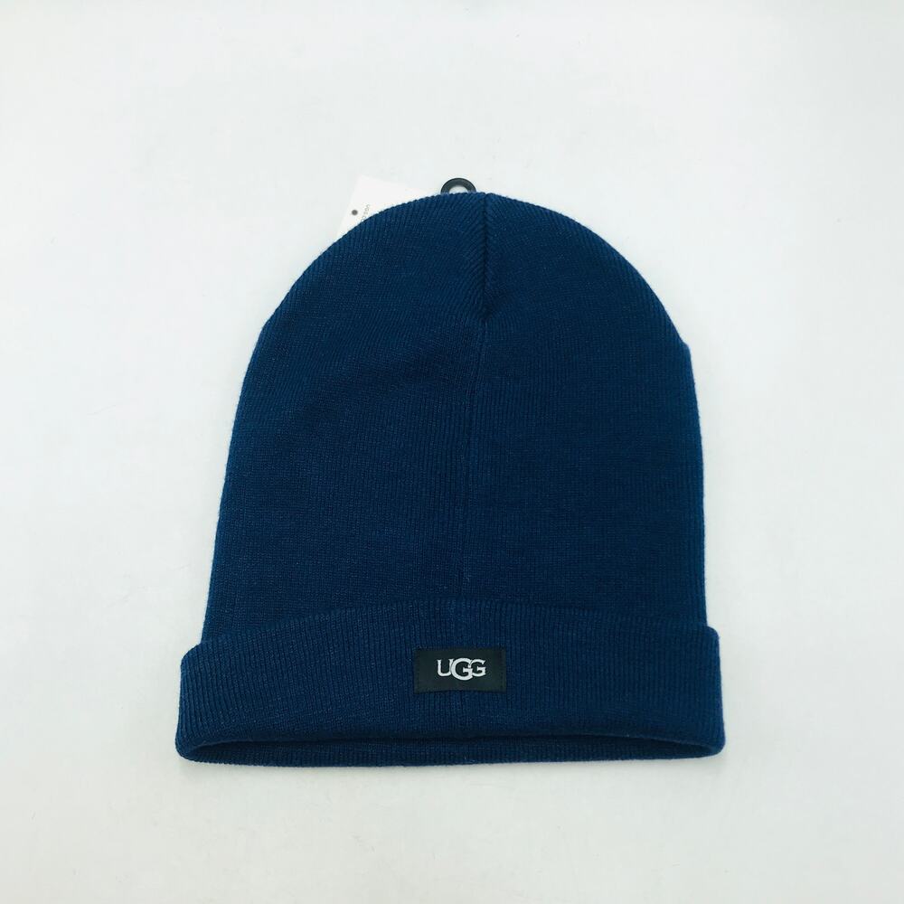 Ugg Blue Beanie Unisex One Size Toboggan Solid Winter NWT